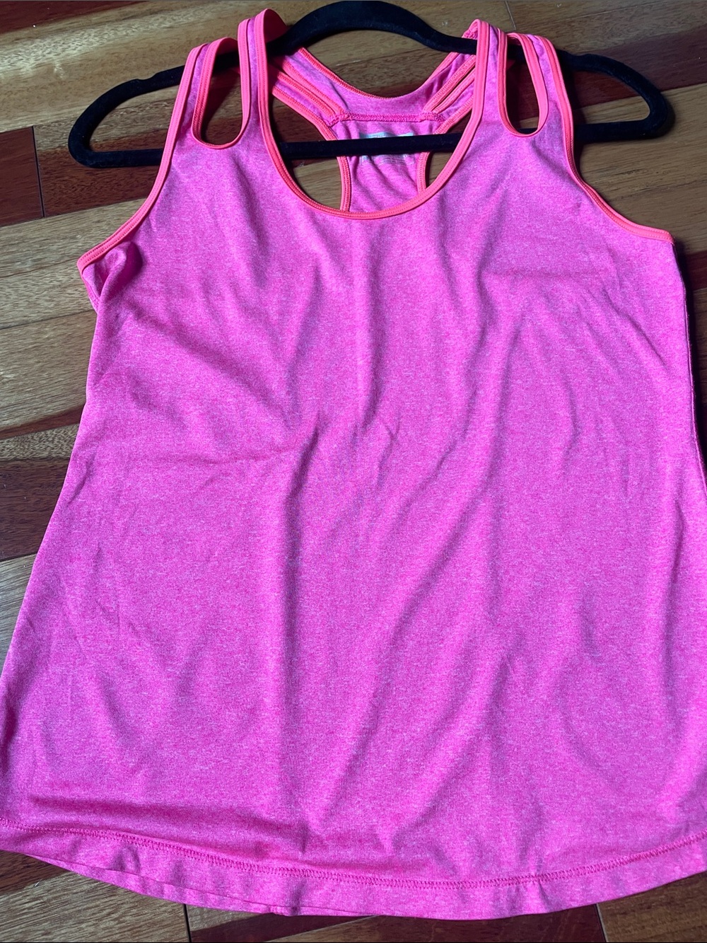Layer 8 Neon Pink Racerback Tank Top